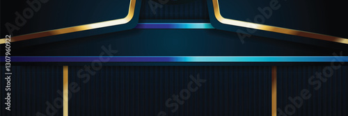 gold banner Abstract vector background board for text and message design modern. vector illustration