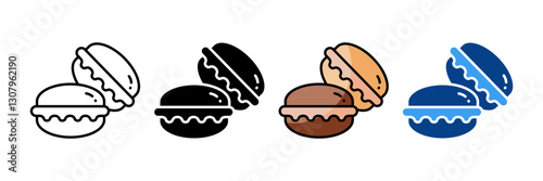Macaron  Icon Set Multiple Style Collection