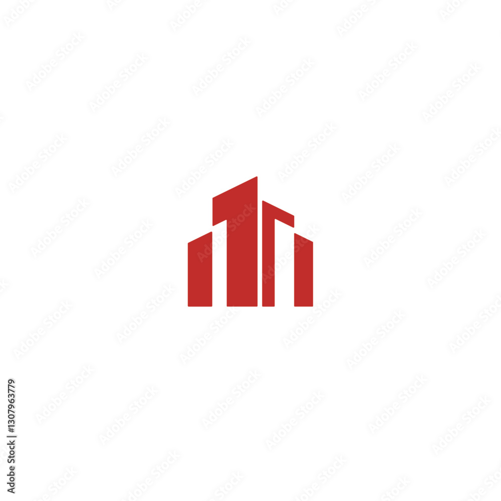 Fototapeta premium Real estate icon logo flat vector design