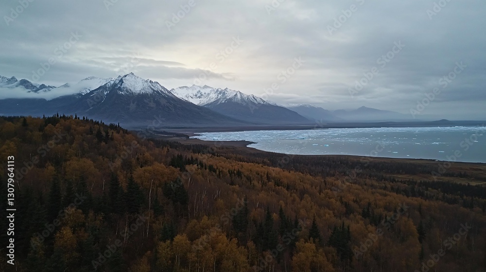 Breathtaking Alaska Mountains Glacier View Breathtaking Alaska Mountains Glacier View