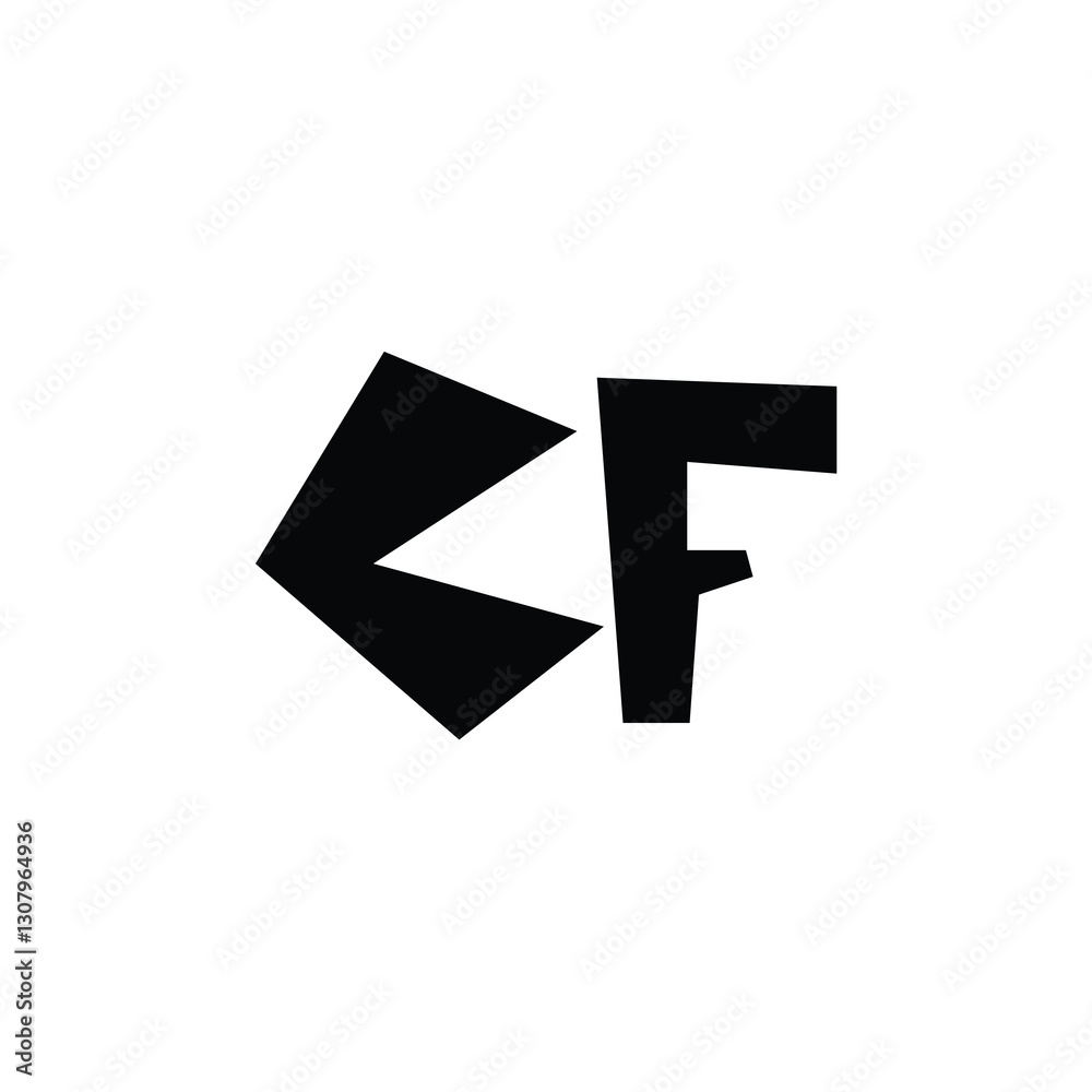 CF monogram logo design letter text name symbol monochrome logotype alphabet character simple logo CF monogram logo design letter text name symbol monochrome logotype alphabet character simple logo
