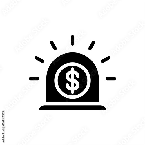 Emergency Fund Icon. Financial aid management. Save savings. Vector illustration for web design isolated on white background.