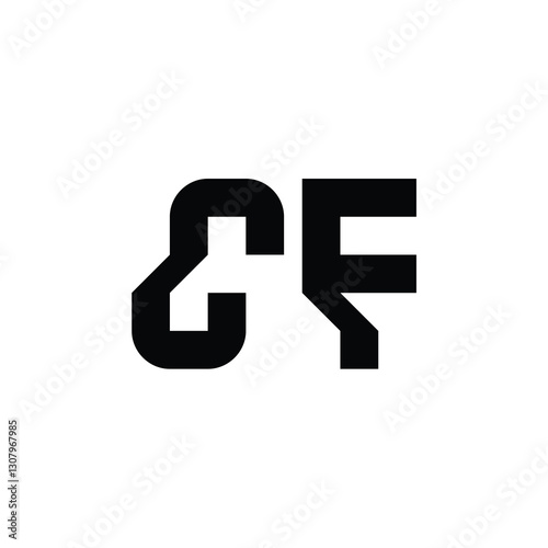 CF monogram logo design letter text name symbol monochrome logotype alphabet character simple logo