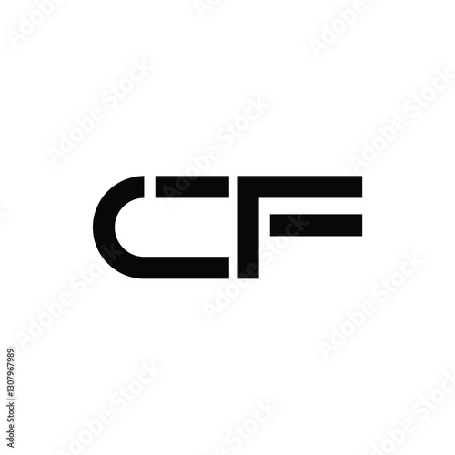 CF monogram logo design letter text name symbol monochrome logotype alphabet character simple logo