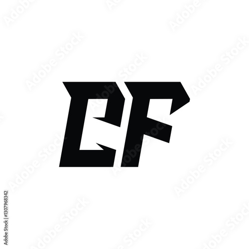 CF monogram logo design letter text name symbol monochrome logotype alphabet character simple logo