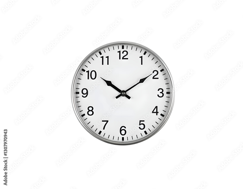 Realistic wall clock isolated on a transparent background Realistic wall clock isolated on a transparent background