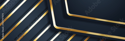 gold banner Abstract vector background board for text and message design modern. vector illustration