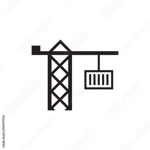 Black crane icon 