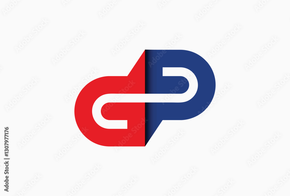Abstract Initial Letter D and P Logo Design Element Abstract Initial Letter D and P Logo Design Element