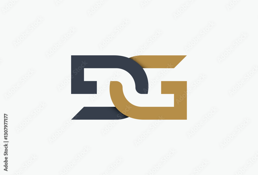 Luxury Linked Letter D and G Logo Design Element Luxury Linked Letter D and G Logo Design Element