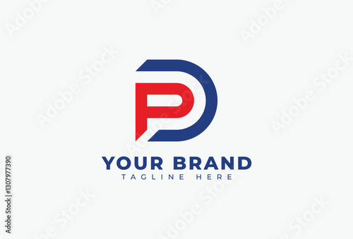 Combined Initial P D Letter Logo Design