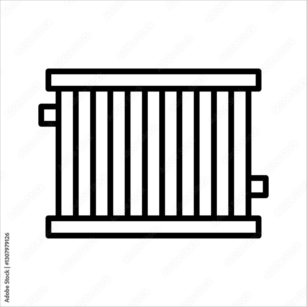 radiator Icon Symbol isolated white background. vector illustration. color editable. radiator Icon Symbol isolated white background. vector illustration. color editable.