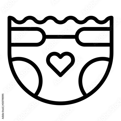 diapers Line Icon