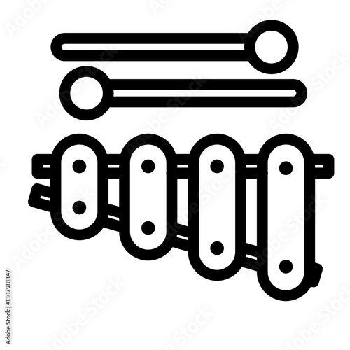 xylophone Line Icon