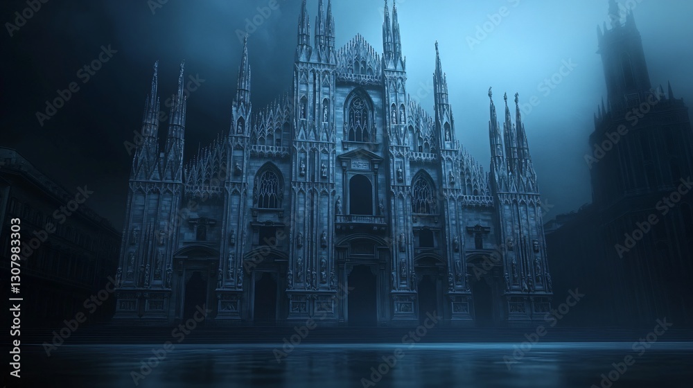 Fototapeta premium Milan Lombardia Italy Duomo Cathedral Long Exposure