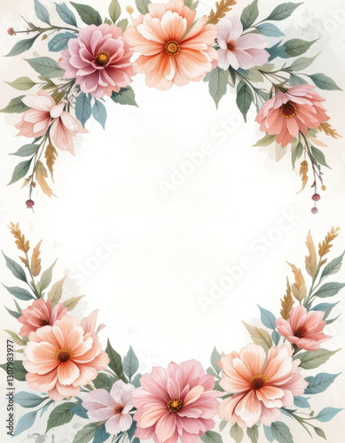 Save the date Luxury botanical wedding invitation card template. Minimal style card with leaf branches, glitters, flowers, eucalyptus. Elegant garden design suitable for banner, cover, invitation.