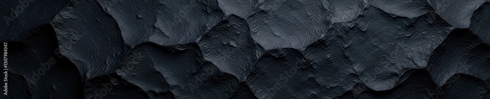 Fototapeta premium Deep black rolled ink, rough textured surface, intense, dark, rolled ink