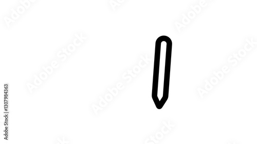 pencil Animation. pencil Animation with transparent background 4K. Writing. Writing Animation.