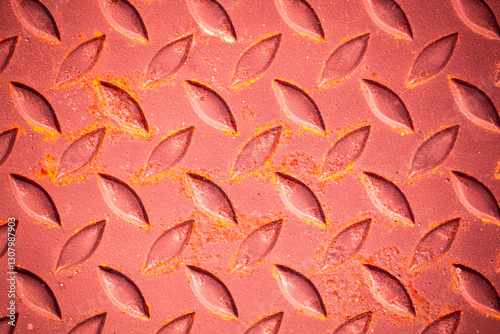 Red steel surface and rust.