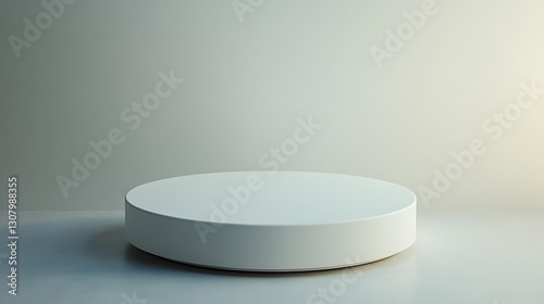 White round stand podium for placing products 3D background
