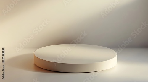 White round stand podium for placing products 3D background