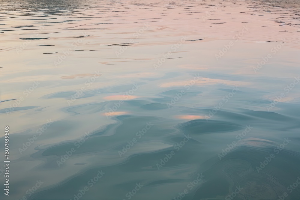 Fototapeta premium Tranquil Water Surface Showcasing Muted Pastel Shades and Serene Reflections
