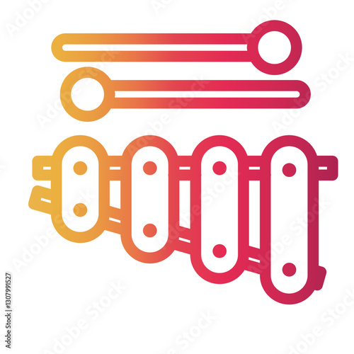 xylophone Line Gradient Icon