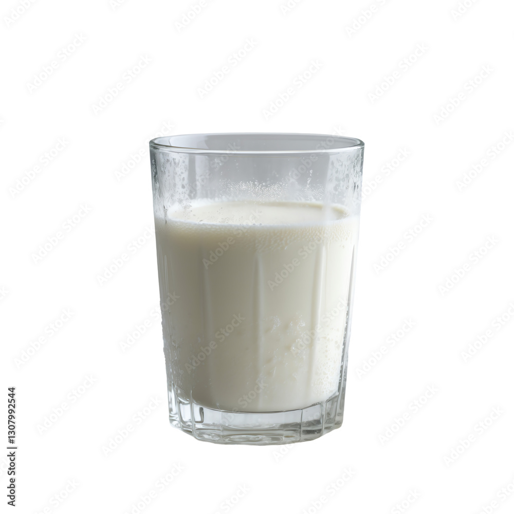 Fresh Milk in Clear Frosted Glass Isolated on Transparent Background Fresh Milk in Clear Frosted Glass Isolated on Transparent Background