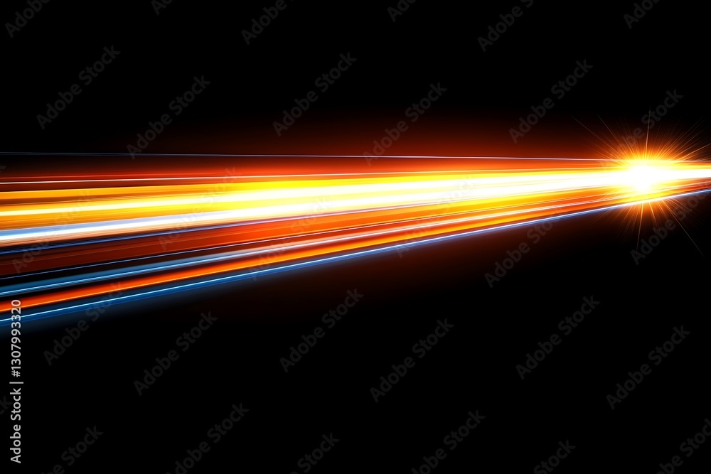 Dynamic glowing streaks on a black backdrop, abstract visualization Dynamic glowing streaks on a black backdrop, abstract visualization