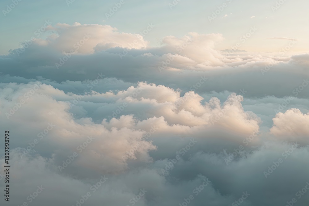 Fototapeta premium Soft Fog and Cloud Overlay in an Airy Atmosphere with Gentle Mist and Vapor Effect