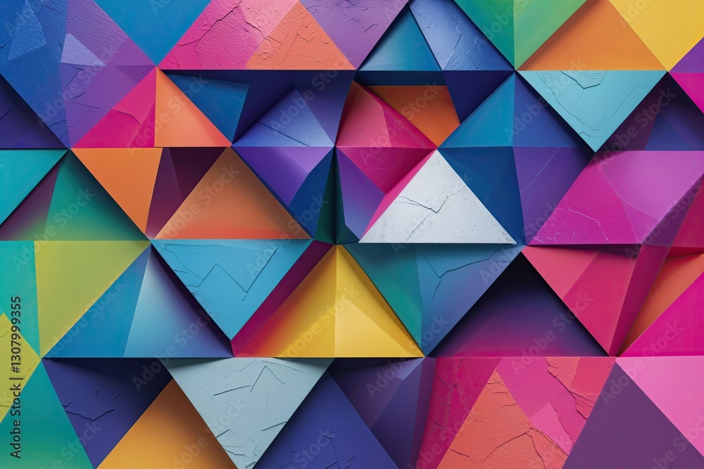 Geometric Abstract Background with Modern Triangle Texture and Vibrant Colours Geometric Abstract Background with Modern Triangle Texture and Vibrant Colours