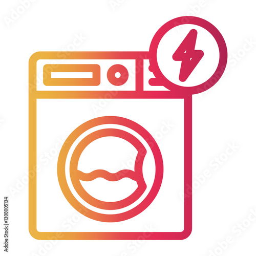 washing Line Gradient Icon