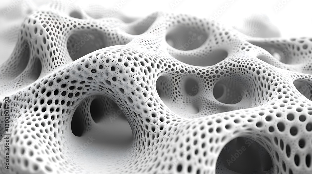 3d render of abstract detailed shape. Dynamic futuristic background.