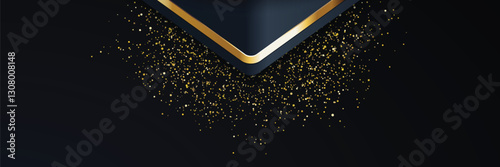gold banner Abstract vector background board for text and message design modern. vector illustration
