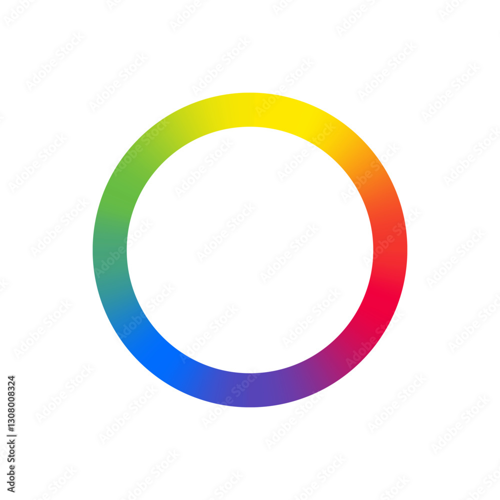 Colorful circle spectrum. Isolated on White Background Colorful circle spectrum. Isolated on White Background