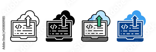 Code Deploy  Icon Set Multiple Style Collection