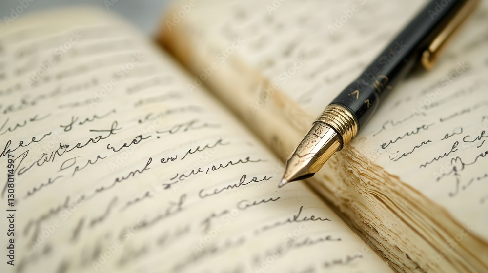 open diary page with neat handwriting, capturing the essence of personal journaling open diary page with neat handwriting, capturing the essence of personal journaling
