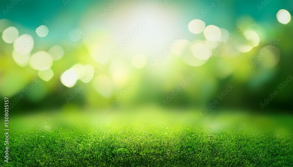 Obraz premium green blurred abstract nature background wallpaper
