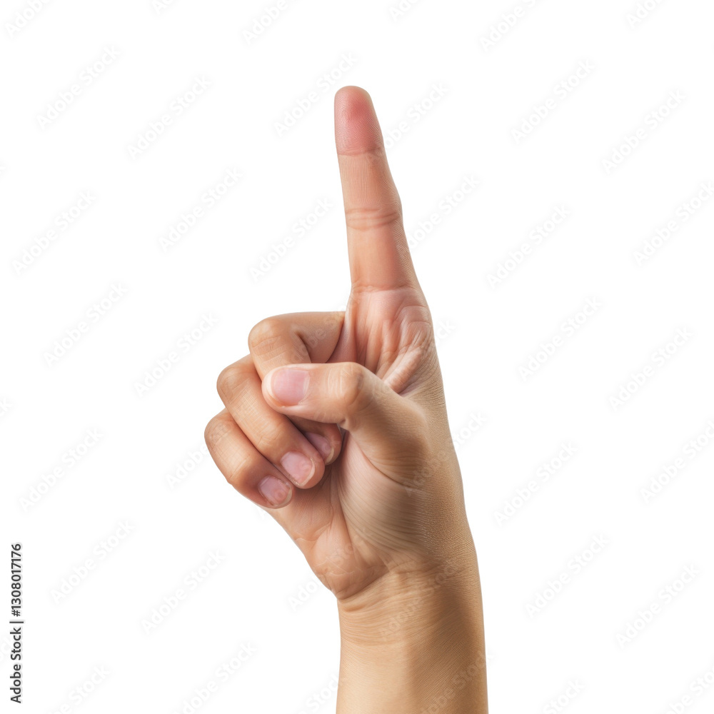 hand with one finger raised, indicating point or suggestion, showcasing gesture of emphasis or importance. background is plain and neutral hand with one finger raised, indicating point or suggestion, showcasing gesture of emphasis or importance. background is plain and neutral
