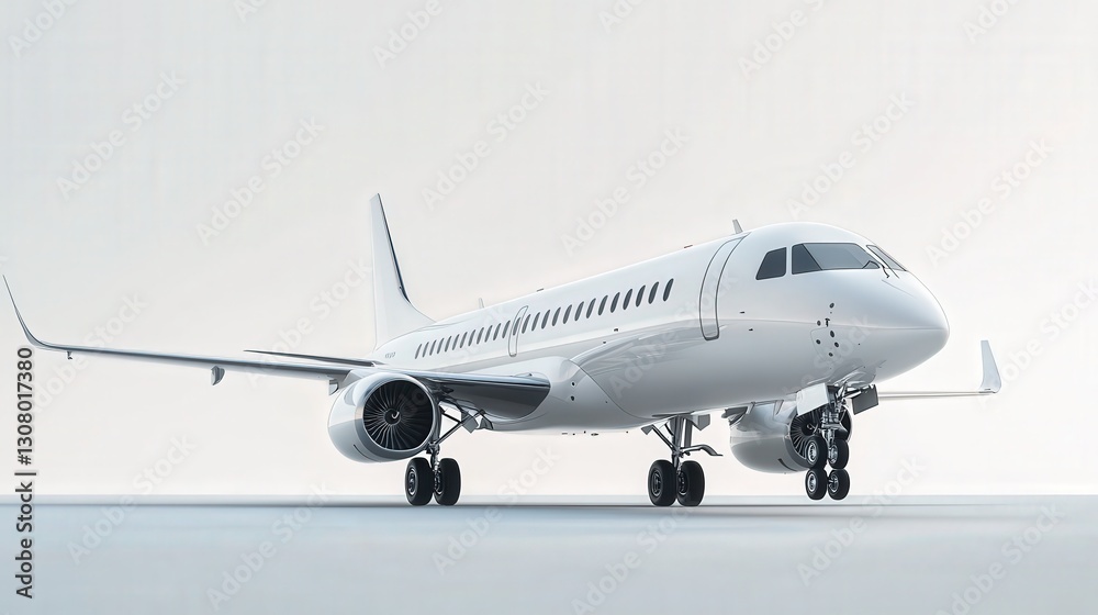 modern commercial airplane making a smooth landing, with clear details modern commercial airplane making a smooth landing, with clear details