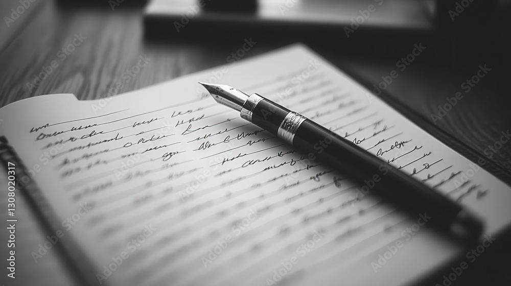 diary page showing text, capturing the neat lines and classic design of the written content diary page showing text, capturing the neat lines and classic design of the written content