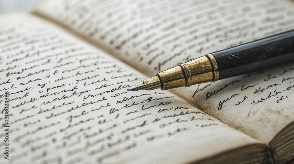 diary page showing text, capturing the neat lines and classic design of the written content diary page showing text, capturing the neat lines and classic design of the written content