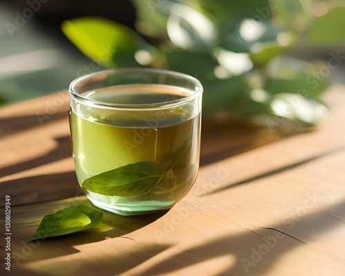 glass of green tea