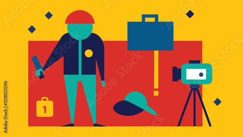 These descriptions offer a broad view of the activities involved in forensic photography at a crime scene while maintaining simplicity for vector illustrations.