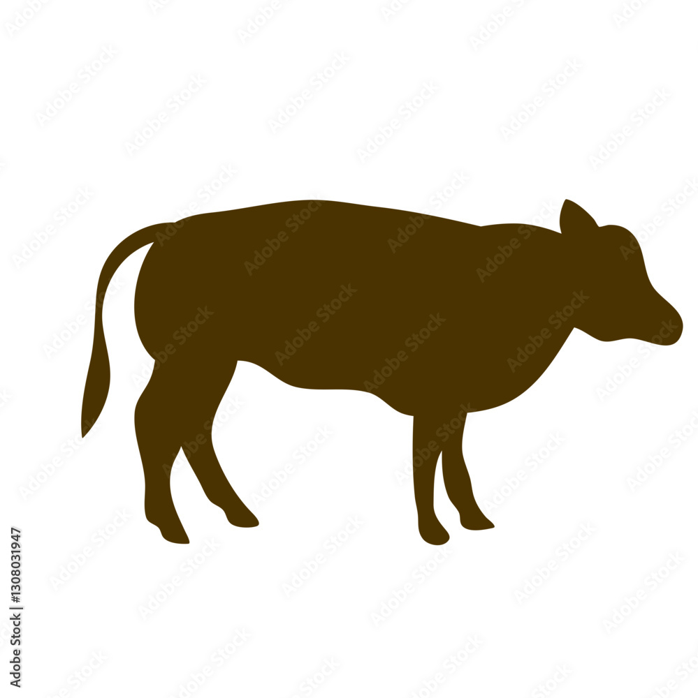 Fototapeta premium Cow collection vector silhouette 
