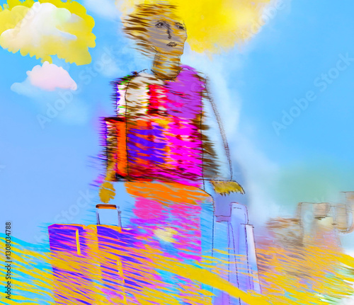 Generated image from original hand-drawn figures