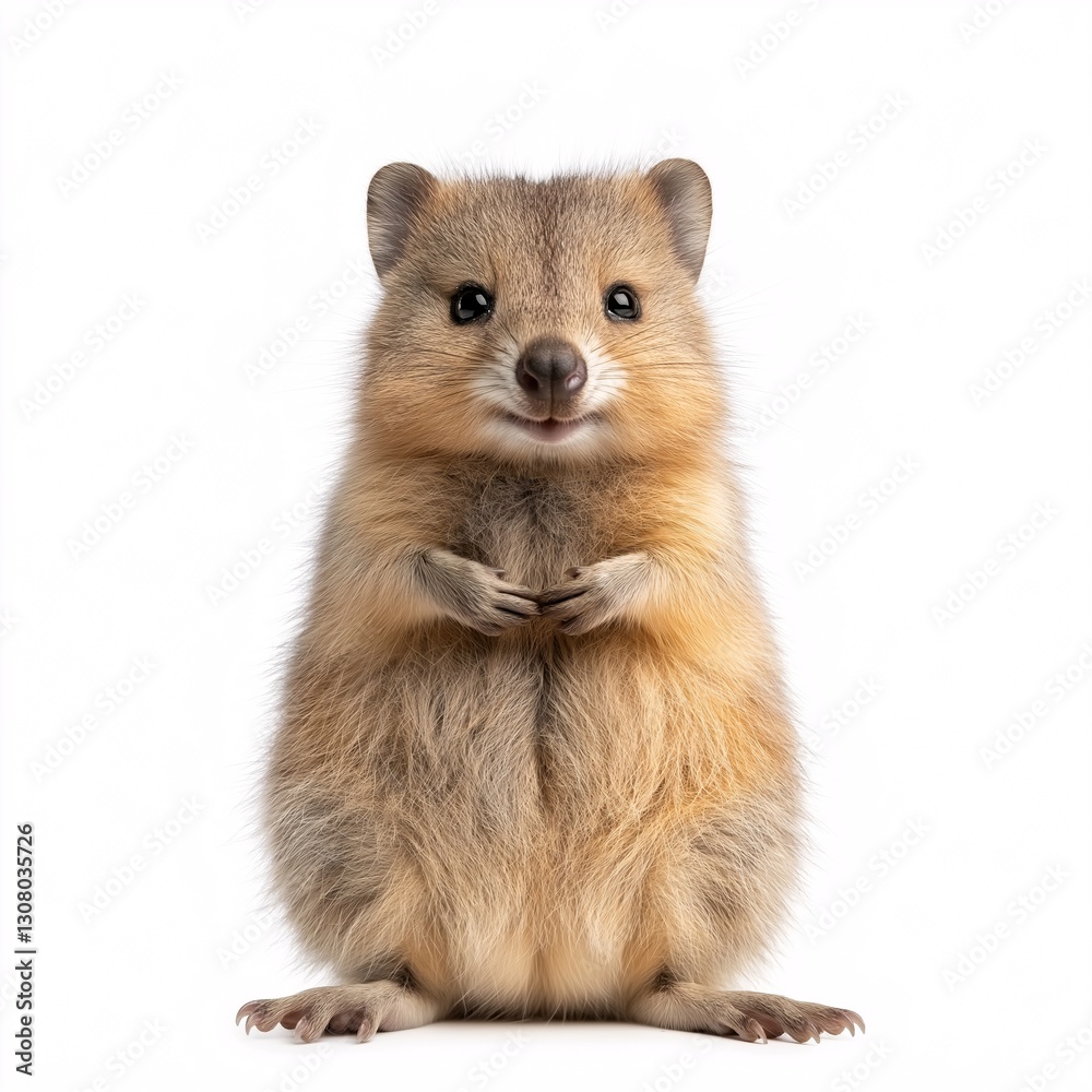 Smiling Quokka: Adorable Australian Marsupial with Fluffy Fur and Friendly Appearance Smiling Quokka: Adorable Australian Marsupial with Fluffy Fur and Friendly Appearance