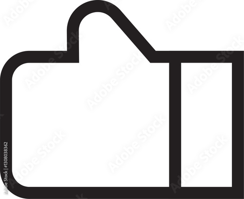 Like icon or logo — isolated symbol. High-quality black vector illustration.