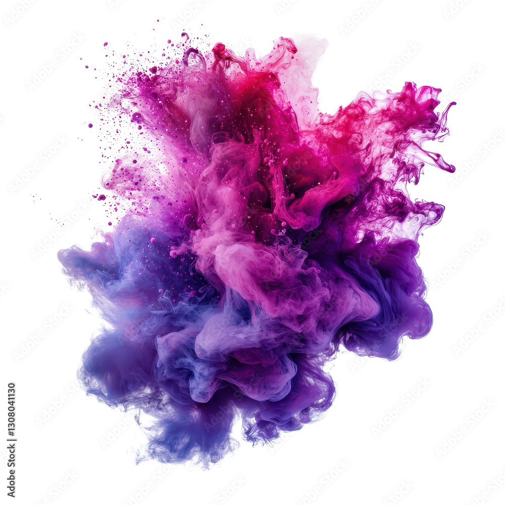 Fototapeta premium Vibrant abstract cloud of colorful smoke