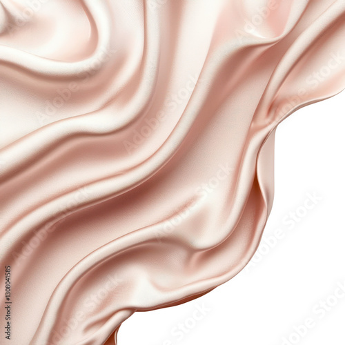 Elegant flowing silk fabric in soft peach hue